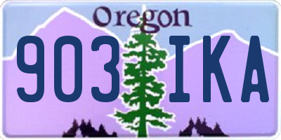 OR license plate 903IKA