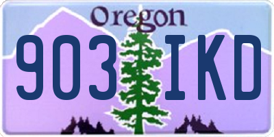 OR license plate 903IKD