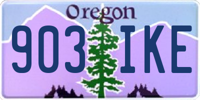 OR license plate 903IKE