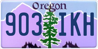 OR license plate 903IKH