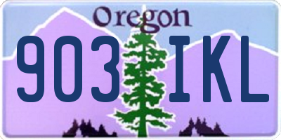 OR license plate 903IKL
