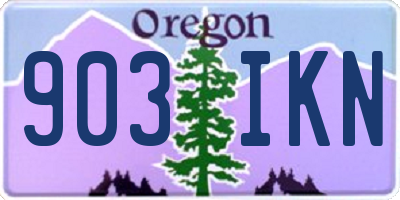 OR license plate 903IKN