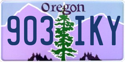 OR license plate 903IKY
