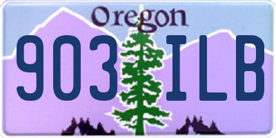 OR license plate 903ILB