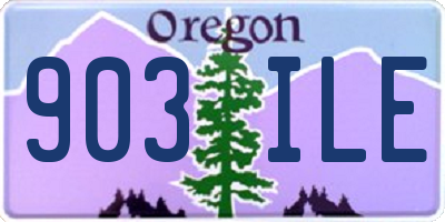 OR license plate 903ILE