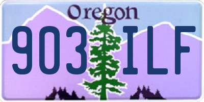 OR license plate 903ILF