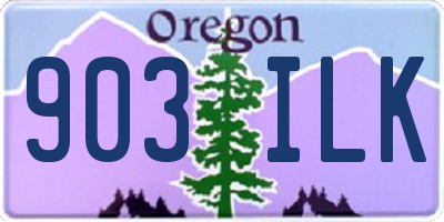 OR license plate 903ILK