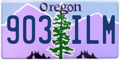 OR license plate 903ILM