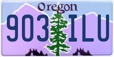 OR license plate 903ILU