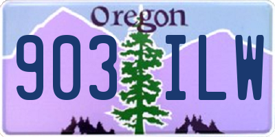 OR license plate 903ILW
