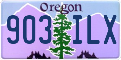 OR license plate 903ILX