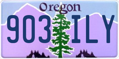 OR license plate 903ILY