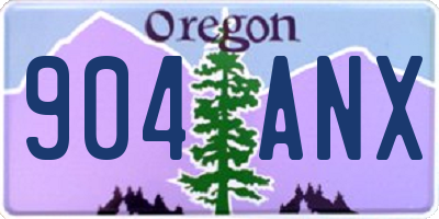 OR license plate 904ANX