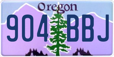 OR license plate 904BBJ
