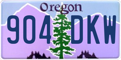 OR license plate 904DKW