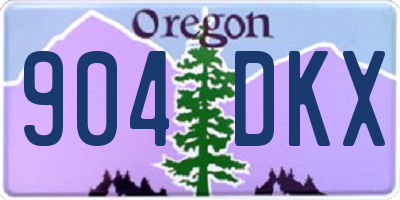 OR license plate 904DKX