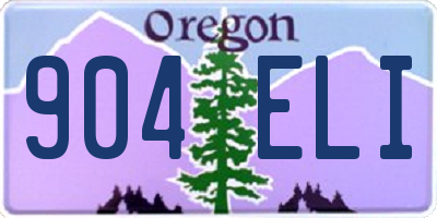 OR license plate 904ELI