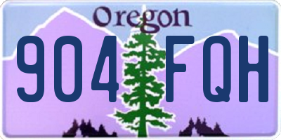 OR license plate 904FQH