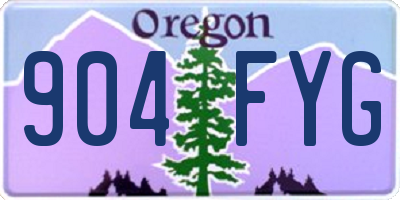 OR license plate 904FYG