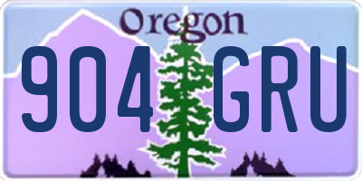 OR license plate 904GRU