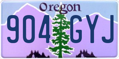 OR license plate 904GYJ