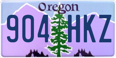 OR license plate 904HKZ