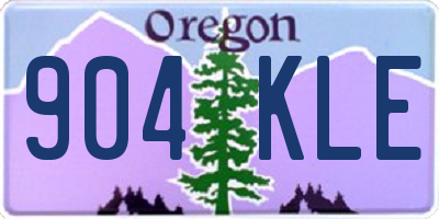 OR license plate 904KLE