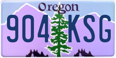 OR license plate 904KSG