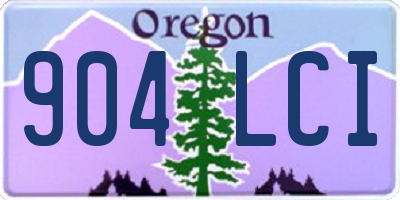 OR license plate 904LCI