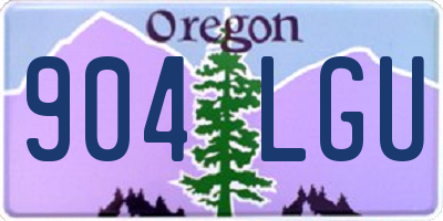 OR license plate 904LGU