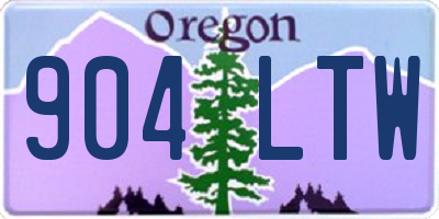 OR license plate 904LTW