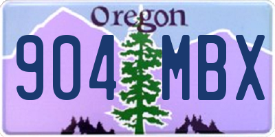 OR license plate 904MBX