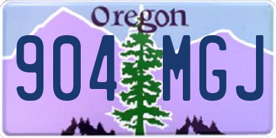 OR license plate 904MGJ