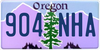OR license plate 904NHA