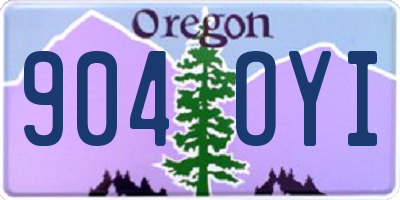 OR license plate 904OYI