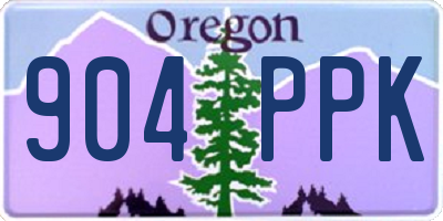OR license plate 904PPK