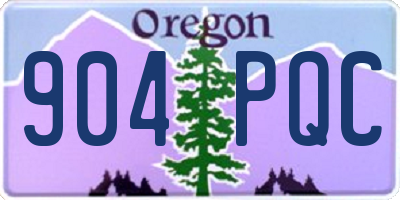 OR license plate 904PQC