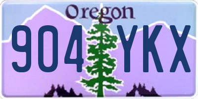 OR license plate 904YKX