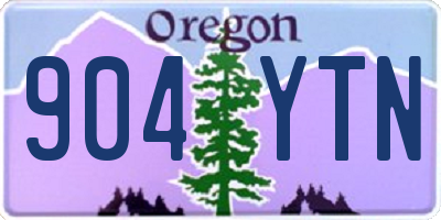 OR license plate 904YTN