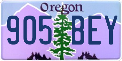 OR license plate 905BEY