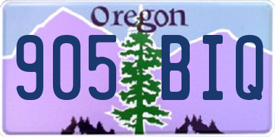 OR license plate 905BIQ