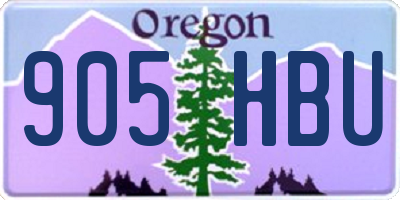 OR license plate 905HBU