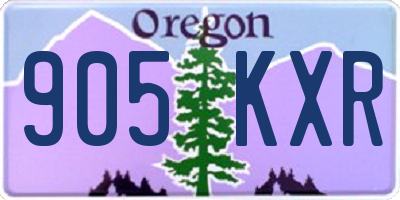OR license plate 905KXR