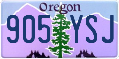 OR license plate 905YSJ