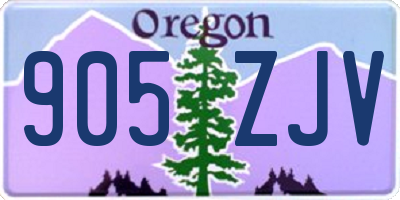 OR license plate 905ZJV