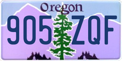 OR license plate 905ZQF