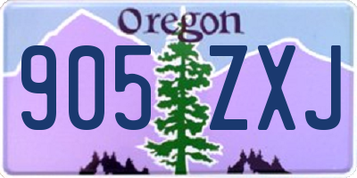 OR license plate 905ZXJ