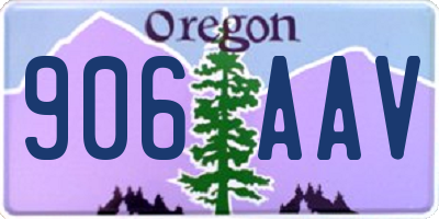 OR license plate 906AAV