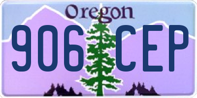 OR license plate 906CEP