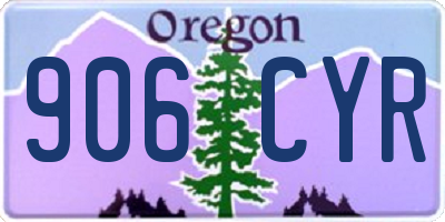 OR license plate 906CYR